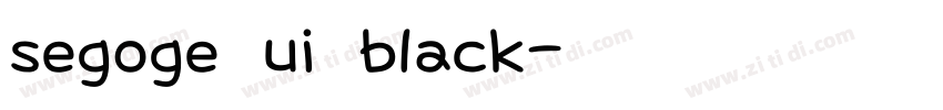 segoge ui black字体转换